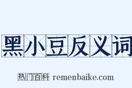 黑小豆反义词是什么意思的图片